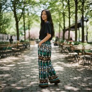 House of Harlow 1960 Women's Wide Leg Drawstring Palazzo Pants Size Small 4-8